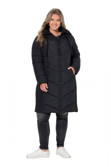 Ulla Popken 842877 Ulkoilutakki Musta - Takit - Naisten takit plus-koossa
