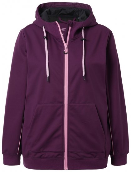 Ulla Popken 843186 Vettähylkivä softshell-takki heijastimilla Viininpunainen - Takit - Naisten takit plus-koossa