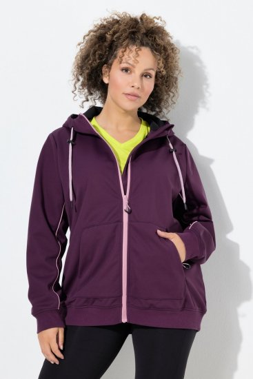 Ulla Popken 843186 Vettähylkivä softshell-takki heijastimilla Viininpunainen - Takit - Naisten takit plus-koossa