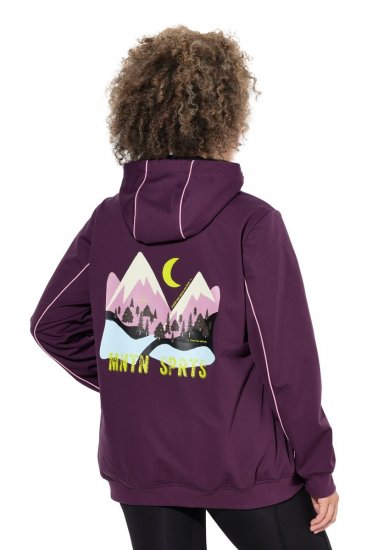 Ulla Popken 843186 Vettähylkivä softshell-takki heijastimilla Viininpunainen - Takit - Naisten takit plus-koossa