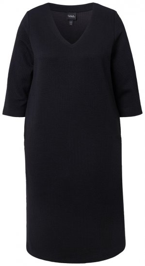 Ulla Popken 843326 Collegemekko 3/4-hihoilla Musta - Collegemekot - 