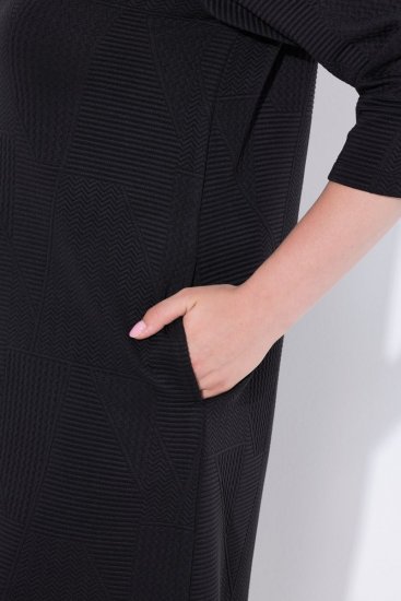 Ulla Popken 843326 Collegemekko 3/4-hihoilla Musta - Collegemekot - 
