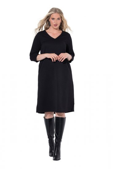 Ulla Popken 843326 Collegemekko 3/4-hihoilla Musta - Collegemekot - 