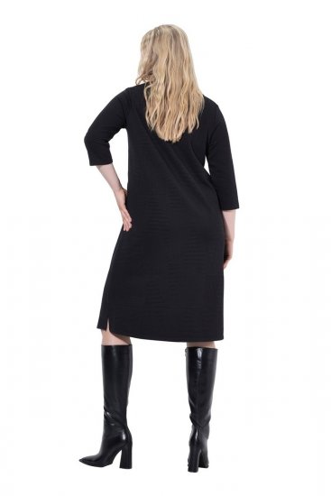 Ulla Popken 843326 Collegemekko 3/4-hihoilla Musta - Collegemekot - 