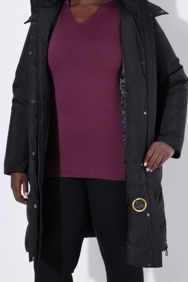Ulla Popken SYMPATEX Triple Function Coat Black - Pitkät takit - Naisten takit isoissa kooissa
