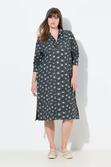 Ulla Popken 843506 Kuviollinen collegemekko Musta - Collegemekot - 