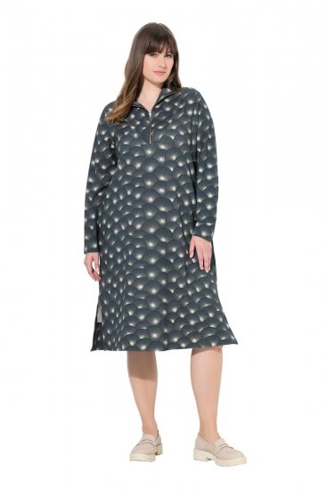 Ulla Popken 843506 Kuviollinen collegemekko Musta - Collegemekot - 