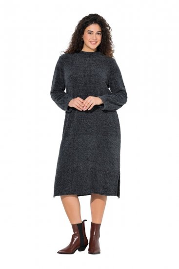 Ulla Popken 843592 Pitkähihainen mekko Antrasiitti - Neulemekot - 