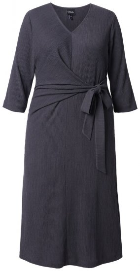 Ulla Popken 843595 Kietaisumekko 3/4-hihoilla Harmaa melange - Midimekot - Midimekot isoissa ko'oissa