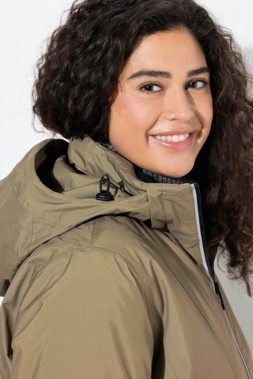 Ulla Popken 844034 Ulkoilutakki Khaki - Takit - Naisten takit plus-koossa