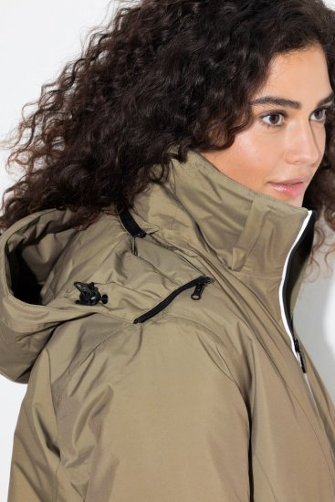 Ulla Popken 844034 Ulkoilutakki Khaki - Takit - Naisten takit plus-koossa