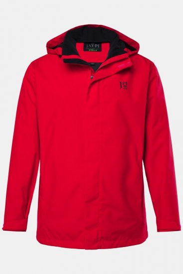 Jay-Pi 844210 Sadetakki taitettavalla hupulla Salsanpunainen - Takit - Miesten Takit, isot koot – 2XL – 12XL