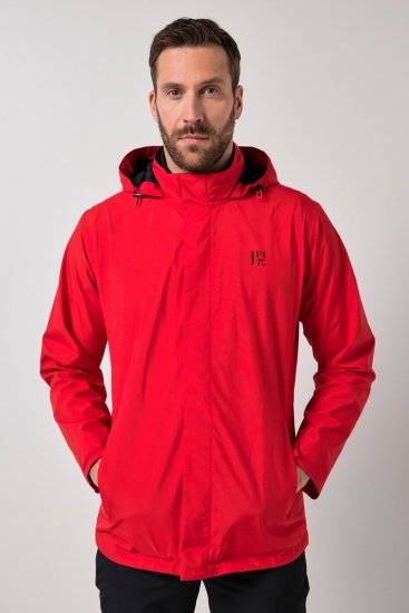 Jay-Pi 844210 Sadetakki taitettavalla hupulla Salsanpunainen - Takit - Miesten Takit, isot koot – 2XL – 12XL