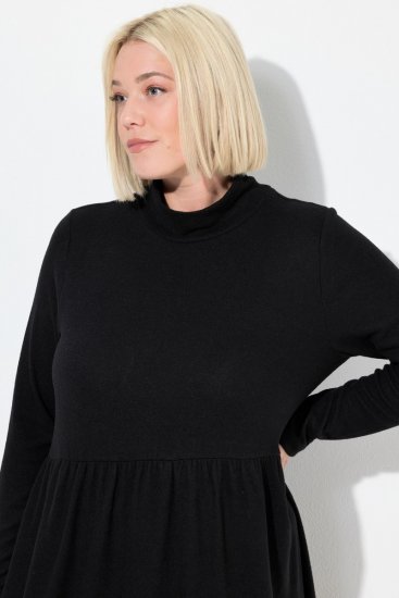 Ulla Popken 844233 Pitkähihainen neulemekko Musta - Neulemekot - 
