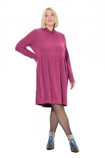 Ulla Popken 844233 Pitkähihainen neulemekko Marjanpunainen - Neulemekot - 