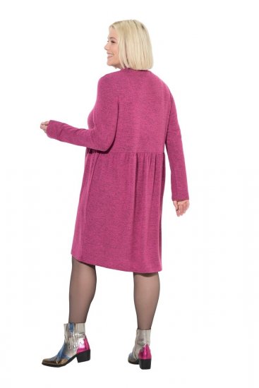 Ulla Popken 844233 Pitkähihainen neulemekko Marjanpunainen - Neulemekot - 