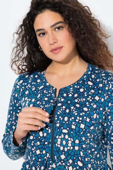 Ulla Popken 844722 Kuviollinen collegemekko Petrooli - Collegemekot - 