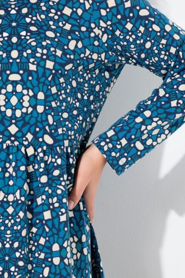 Ulla Popken 844722 Kuviollinen collegemekko Petrooli - Collegemekot - 