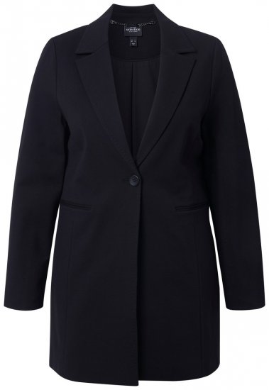 Ulla Popken 844842 Jerseybleiseri Musta - Naisten bleiserit isot koot - Bleiserit naisille plus-koossa