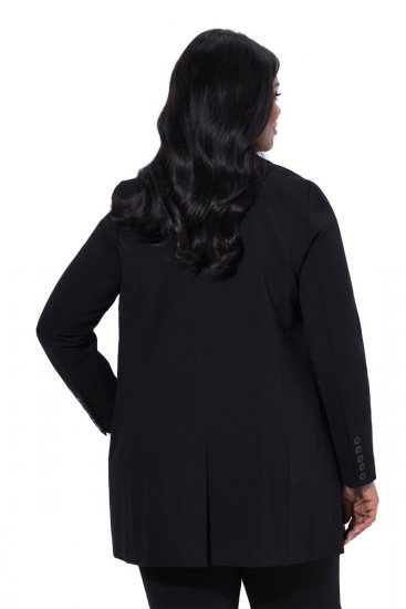 Ulla Popken 844842 Jerseybleiseri Musta - Naisten bleiserit isot koot - Bleiserit naisille plus-koossa