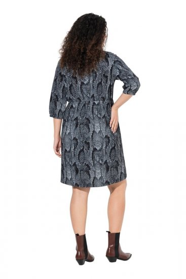 Ulla Popken 844945 Kuviollinen jerseymekko Musta - Trikoomekot - 