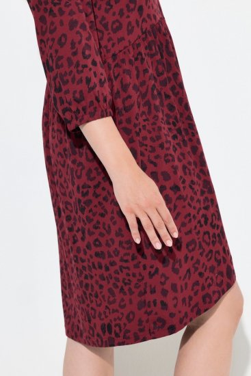 Ulla Popken 844945 A-linjainen jerseymekko V-aukolla Luumu - Trikoomekot - 