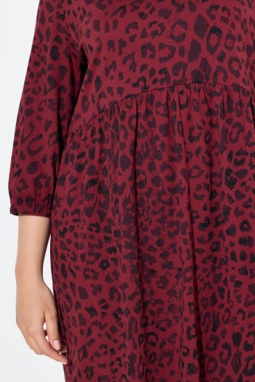 Ulla Popken 844945 A-linjainen jerseymekko V-aukolla Luumu - Trikoomekot - 