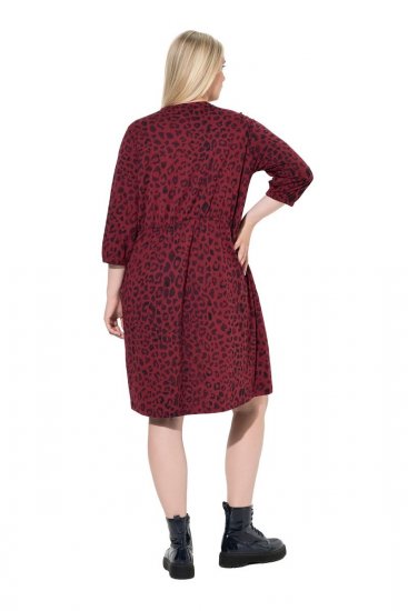 Ulla Popken 844945 A-linjainen jerseymekko V-aukolla Luumu - Trikoomekot - 