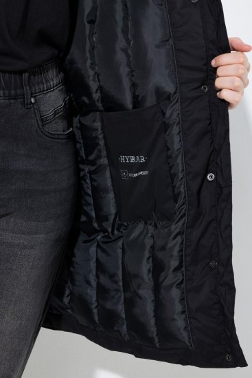 Ulla Popken 845111 Parka Musta - Pitkät takit - Naisten takit isoissa kooissa