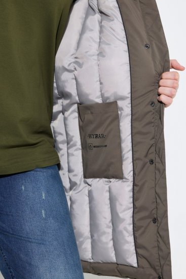 Ulla Popken 845111 Parka Tummanvihreä - Pitkät takit - Naisten takit isoissa kooissa