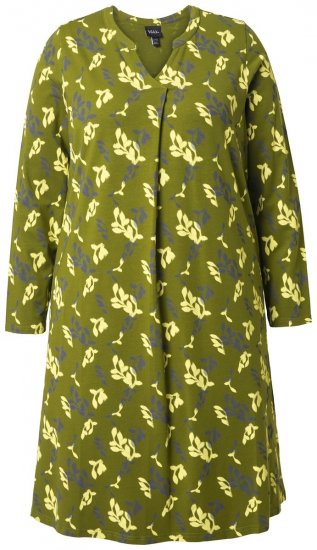 Ulla Popken 845190 Kukkakuvioinen jerseymekko Turkoosi - Trikoomekot - 