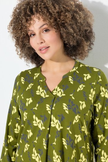 Ulla Popken 845190 Kukkakuvioinen jerseymekko Turkoosi - Trikoomekot - 