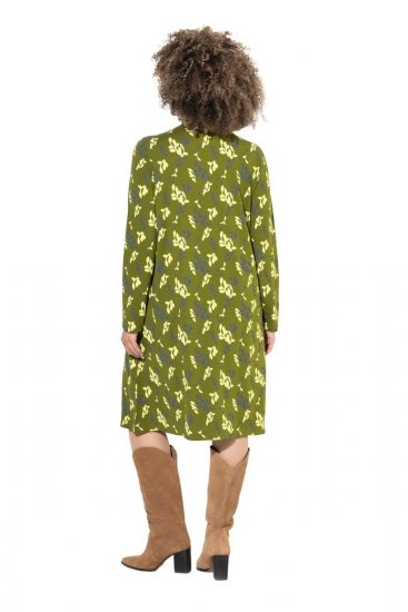 Ulla Popken 845190 Kukkakuvioinen jerseymekko Turkoosi - Trikoomekot - 