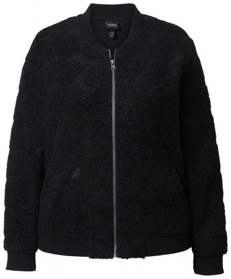 Ulla Popken 845262 Teddytakki Musta - Takit - Naisten takit plus-koossa