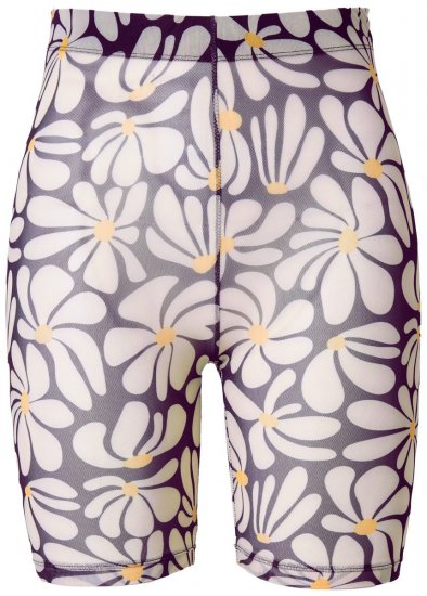 Ulla Popken 845285 Kukkakuvioiset hankautumista estävät shortsit Musta - Hankautumista estävät shortsit - 