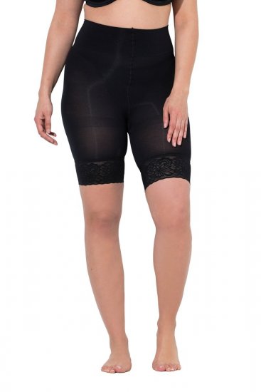 Ulla Popken 845319 Hankautumista estävät shortsit pitsillä Musta - Hankautumista estävät shortsit - 