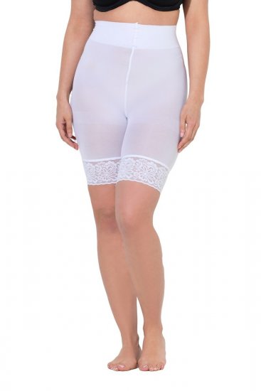Ulla Popken 845319 Hankautumista estävät shortsit pitsillä Valkoinen - Hankautumista estävät shortsit - 