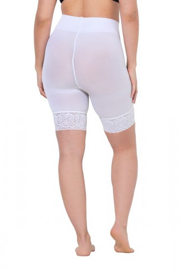 Ulla Popken 845319 Hankautumista estävät shortsit pitsillä Valkoinen - Hankautumista estävät shortsit - 