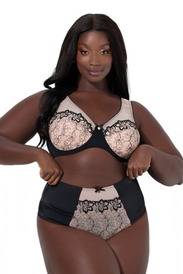 Ulla Popken 845347 Kukkakuvioiset string-alushousut Vanha roosa - Alushousut - 