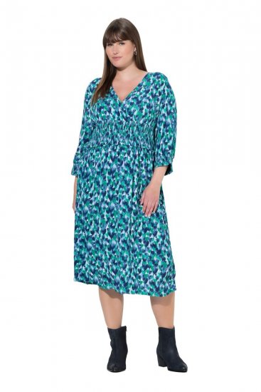 Ulla Popken 845360 Kuviollinen midimekko Vaaleansininen - Midimekot - Midimekot isoissa ko'oissa