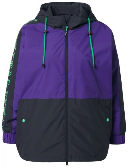 Ulla Popken 845648 Tuulitakki lepakkohihoilla Liila - Takit - Naisten takit plus-koossa