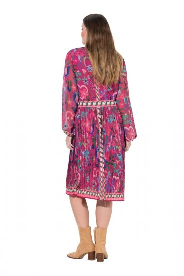 Ulla Popken 845649 Pitkähihainen midimekko Marjanpunainen - Midimekot - Midimekot isoissa ko'oissa