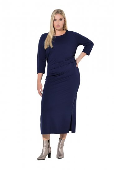Ulla Popken 845705 Jerseymekko Tummansininen - Midimekot - Midimekot isoissa ko'oissa