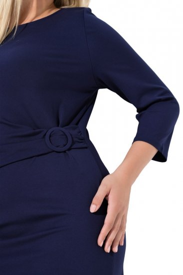 Ulla Popken 845705 Jerseymekko Tummansininen - Midimekot - Midimekot isoissa ko'oissa