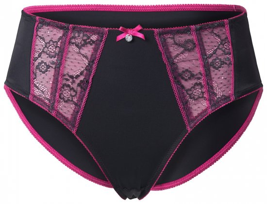 Ulla Popken 845885 Kukkakuvioiset alushousut pitsillä Roosa - Alushousut - 