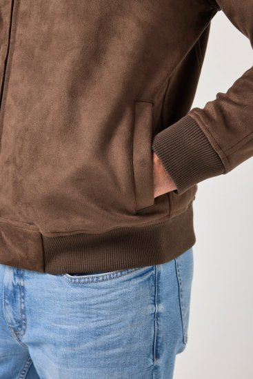 JP1880 846200 Mokkajäljitelmä-bomberitakki Tummanruskea - Takit - Miesten Takit, isot koot – 2XL – 12XL