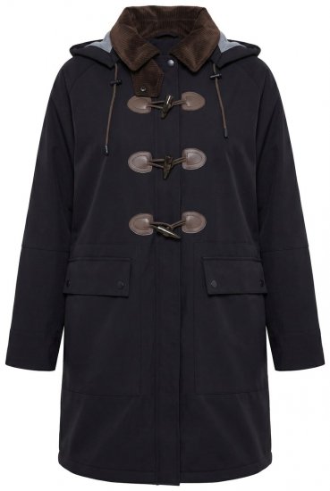 Ulla Popken 846278 Softshell-takki Musta - Pitkät takit - Naisten takit isoissa kooissa