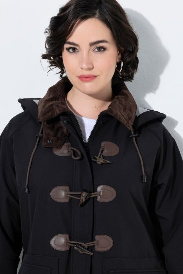 Ulla Popken 846278 Softshell-takki Musta - Pitkät takit - Naisten takit isoissa kooissa