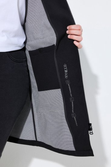 Ulla Popken 846278 Softshell-takki Musta - Pitkät takit - Naisten takit isoissa kooissa