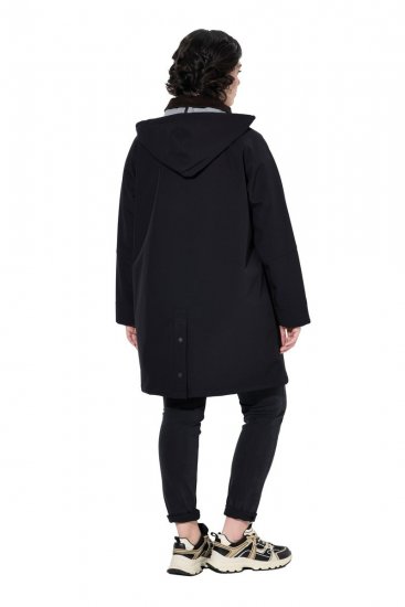 Ulla Popken 846278 Softshell-takki Musta - Pitkät takit - Naisten takit isoissa kooissa